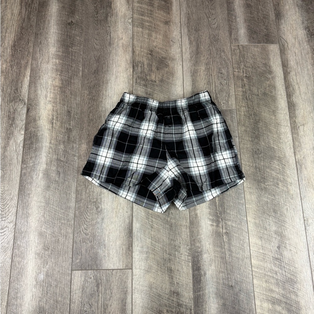 Colsie Black Plaid PJ Shorts‎
